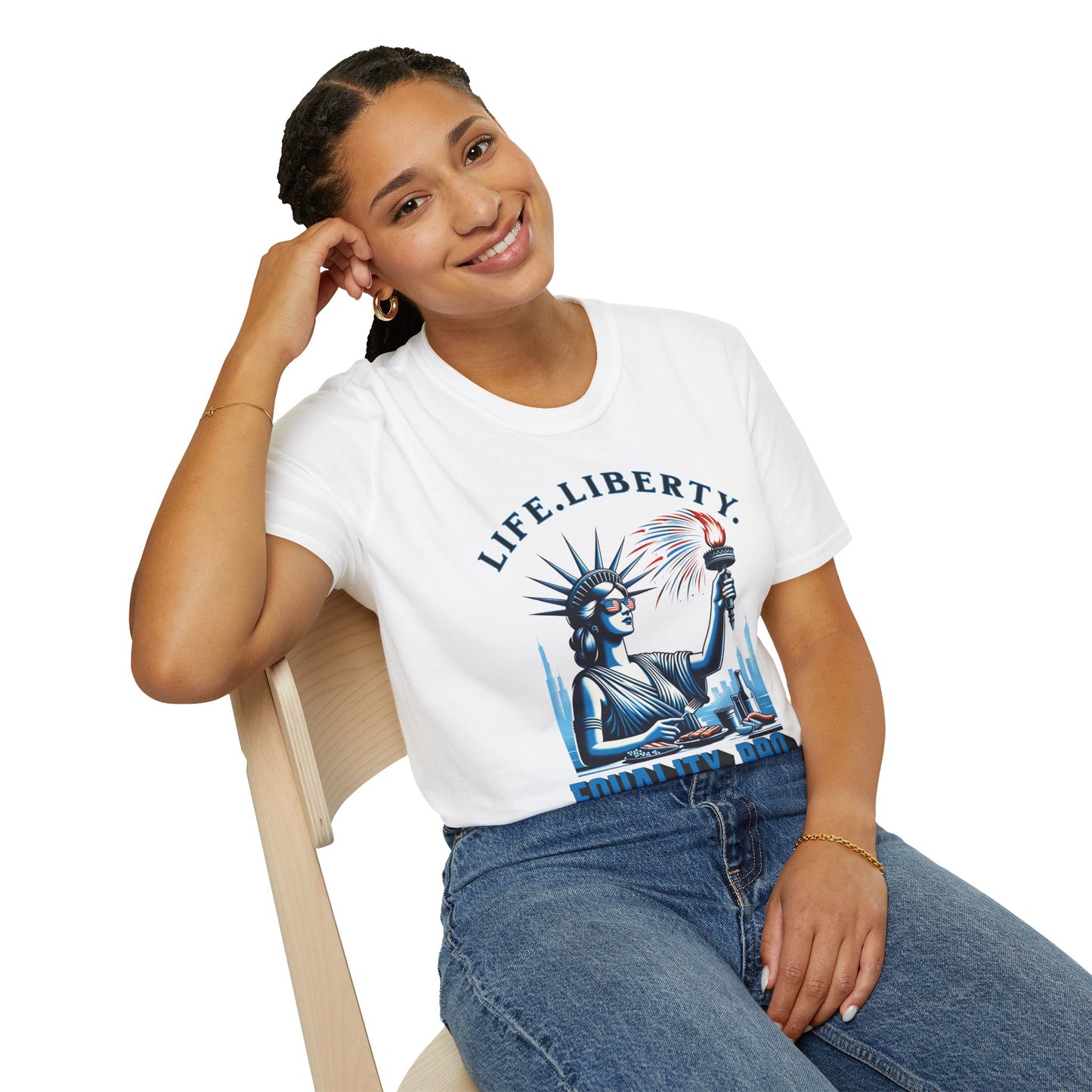Life Liberty Equality BBQ 4th of July Independence Day Shirt