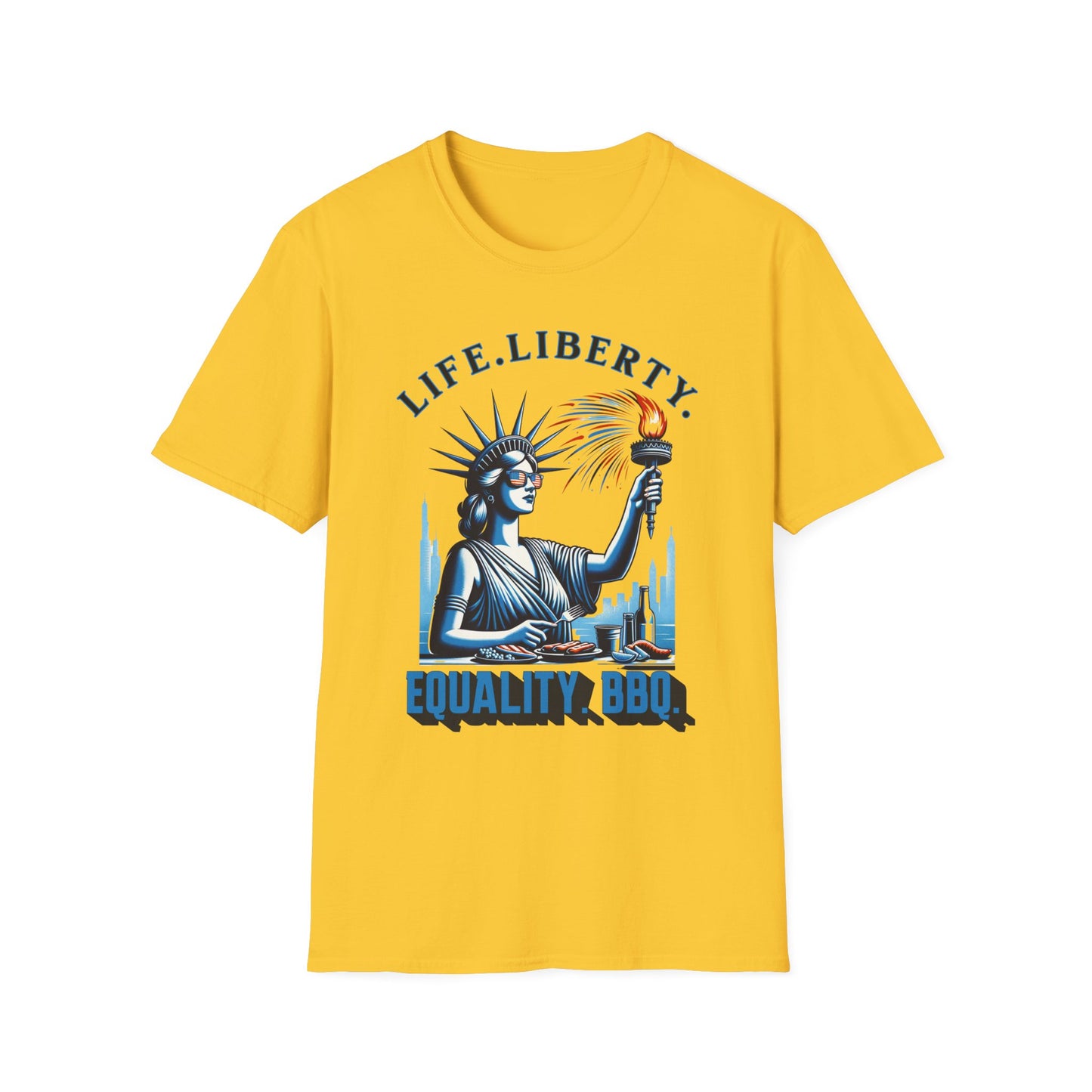 Life Liberty Equality BBQ 4th of July Independence Day Shirt Daisy