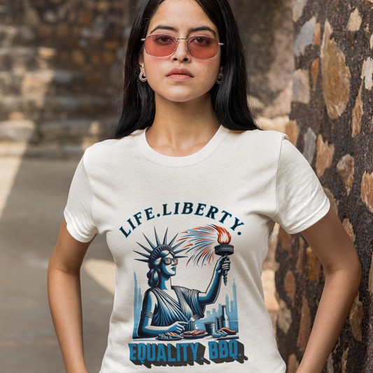 Life Liberty Equality BBQ 4th of July Independence Day Shirt